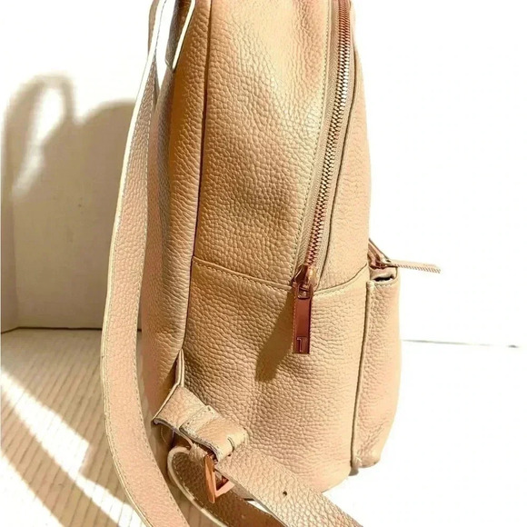 Carla Mancini brown/ gold suede satchel handbag main image 11